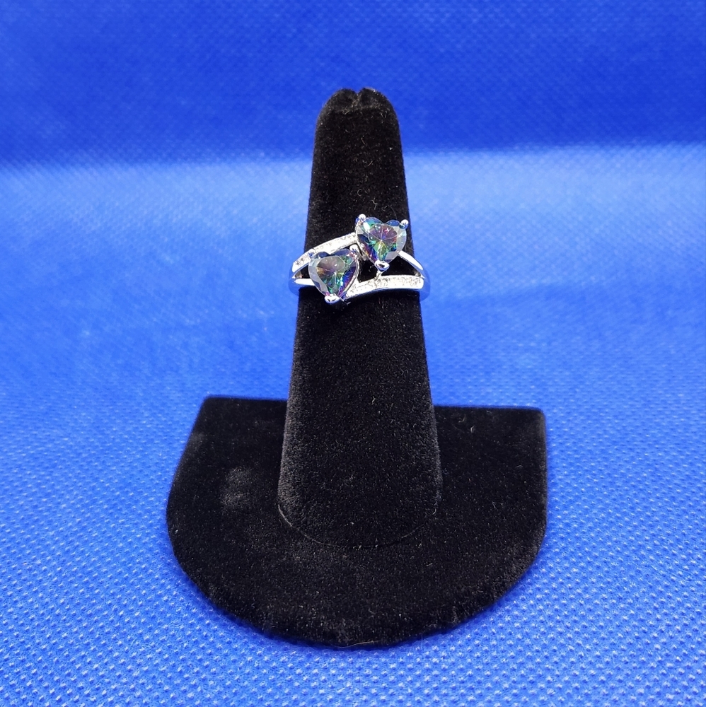 ❤️💍BEAUTIFUL💍❤️ DOUBLE HEART TANZANITE RING